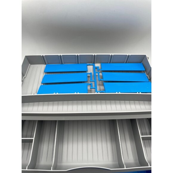 Flambeau Outdoors 6382TB 2-Tray - Classic Tray Tackle Box - Blue/Gray New - Picture 6 of 12